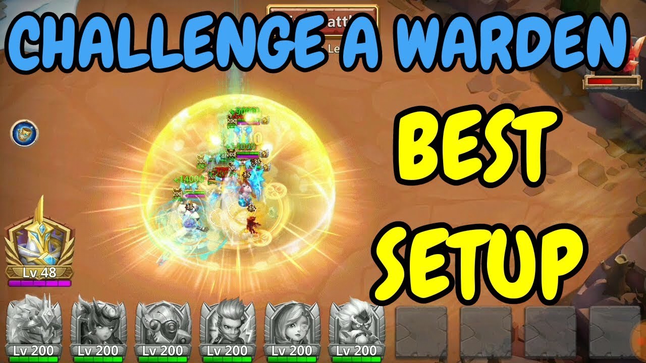 Best Setup For Challenge A Warden l Brawler l Castle Clash