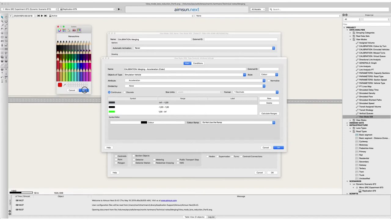 How to use View Modes to calibrate vehicle behavior in Aimsun Next