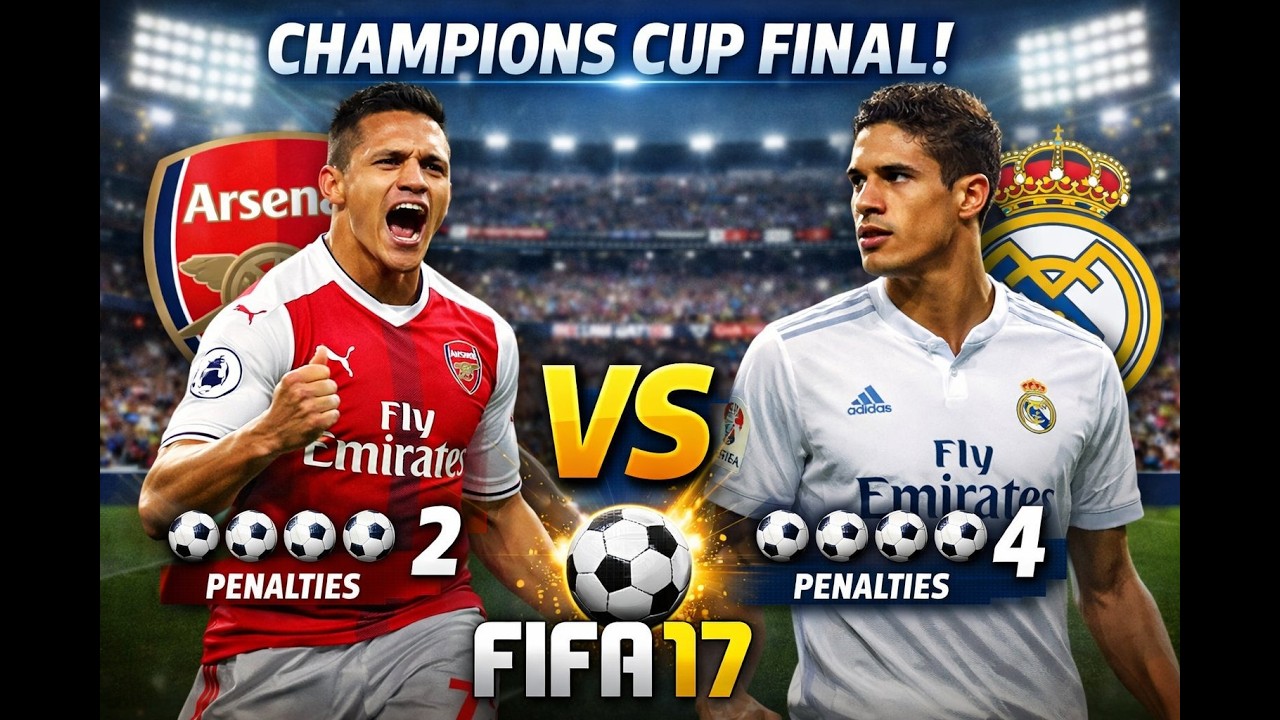 REAL MADRID vs ARSENAL 🔥 Champions Cup Final! PENALTIES DRAMA 😱 | FIFA 17