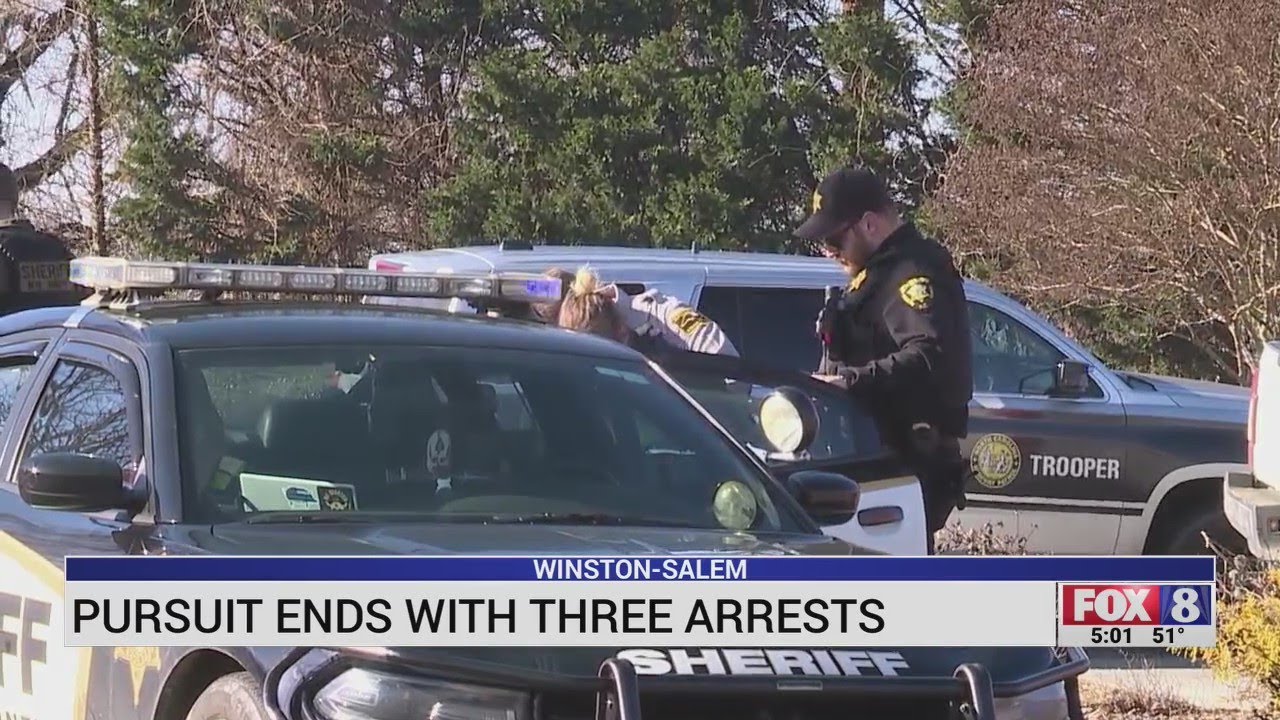 Winston-Salem pursuit ends with three arrests