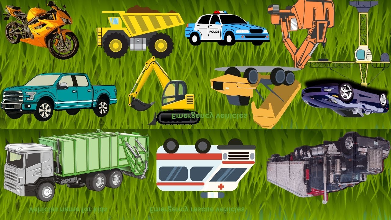 Learn Emergency  Vehicles for kids: Fun Learning Emergency Vehicles Name for children 🚒 🚓  🚑 🚨🚨 
