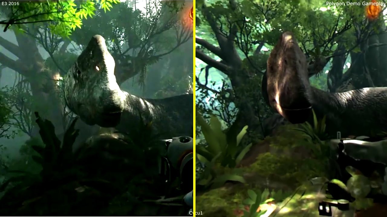 Robinson The Journey PSVR E3 2015 vs 2016 Polygon's Demo Early Graphics Comparison