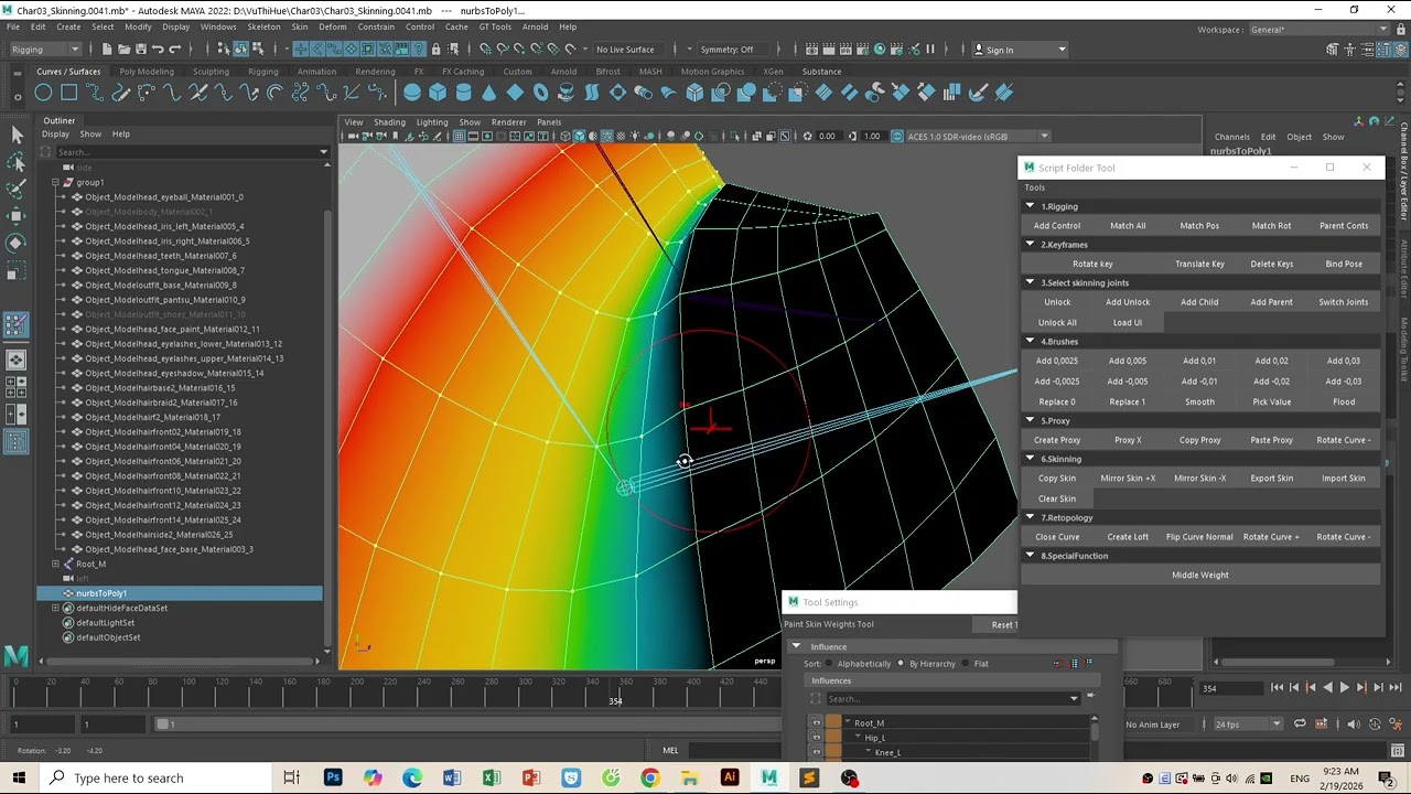 Basic Skinning: 20- Skin Toe