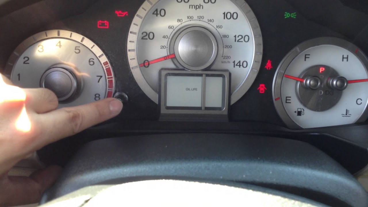 Сброс индикатора уровня масла &mdash; Honda Pilot 2009&ndash;2010 годов выпуска