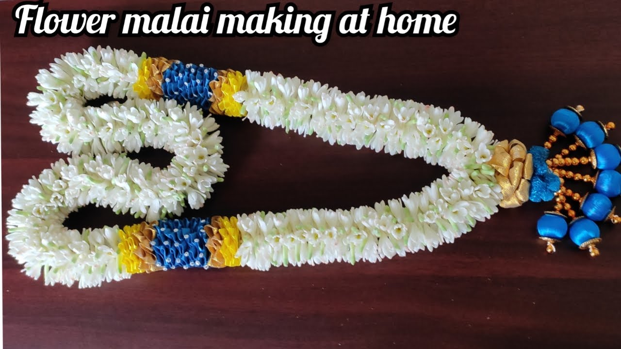 Flower malai making in tamil / wedding garland /சம்பங்கி பூ மாலை கோர்ப்பது எப்படி / flowers garland