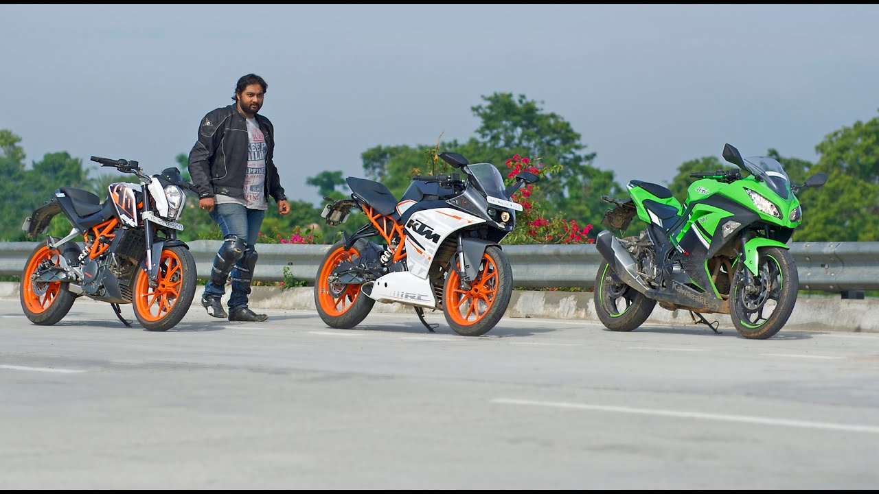 KTM RC390 vs Duke390 vs Ninja300 | Review and Comparison Road Test | Project Upshift
