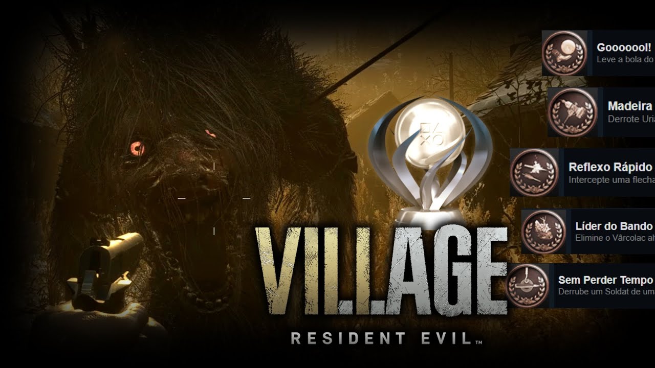 Mais CONQUISTAS/TROFÉUS de RESIDENT EVIL VILLAGE (GUIA de TODAS as RECEITAS na descrição do Vídeo)
