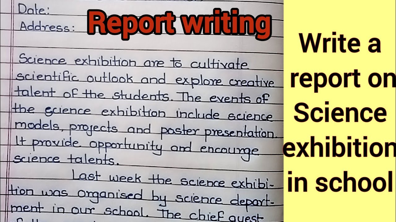write a report on science exhibition held in your school | report writing in English| English exam