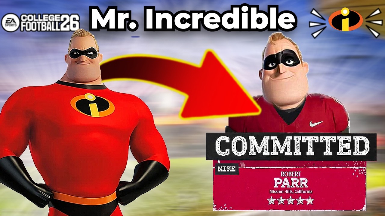 I Put MR. INCREDIBLE in College Football 26! (Road to Glory)