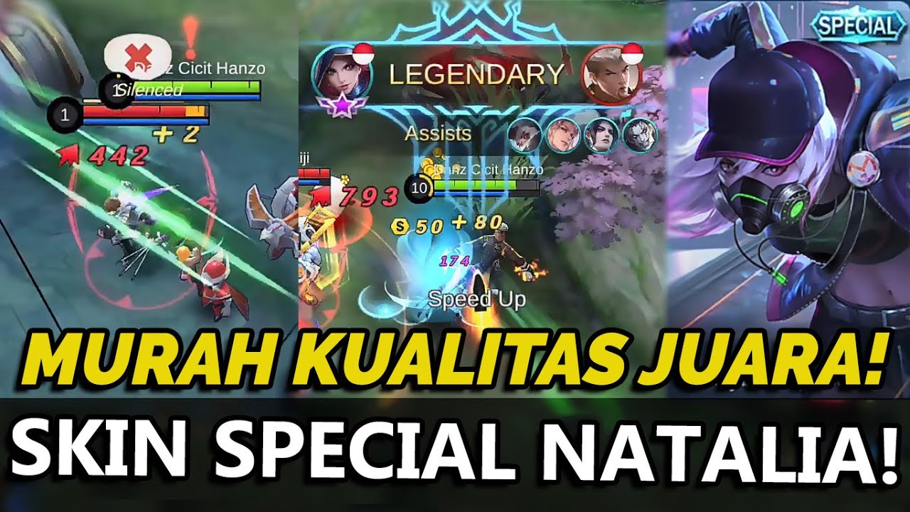 WAW! SKIN SPECIAL NATALIA ESPORT GIRL WAJIB BELI SKIN TERMURAH DENGAN EFEK MEMUKAU! AUTO FIRST BLOOD