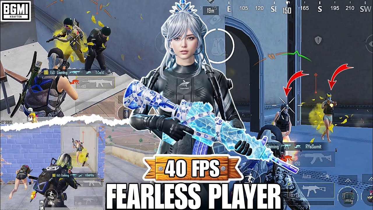 40 fps Fearless Player 🔥🥷 - 4 finger player - BGMI