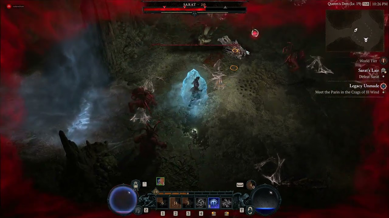 lvl 19 HC sorc accidentally went into sarats with no pots !!!