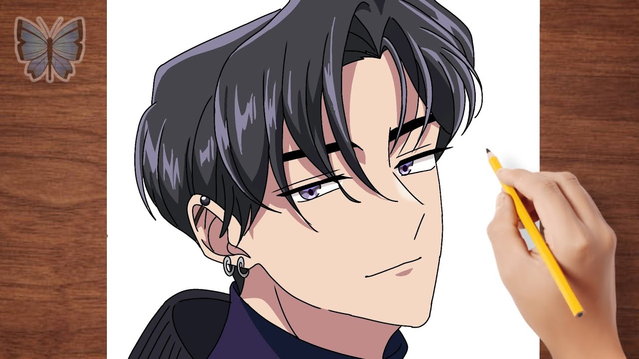 How to Draw Rintaro Kai  from Tamon's B-Side Anime Simple Steps Easy Drawing draw Anime