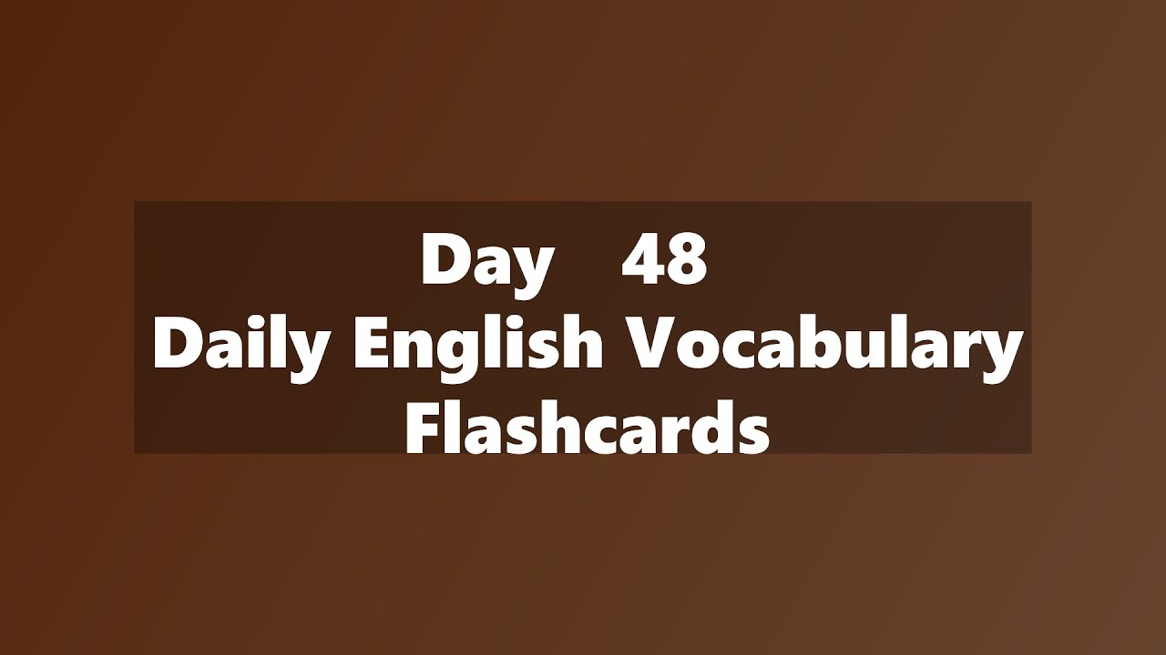 English Vocabulary Review | Daily Words