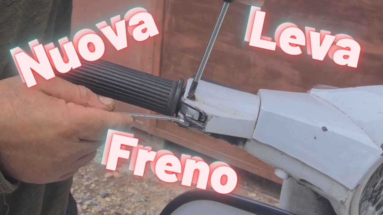 sostituzione della leva freno anteriore su vespa px arcobaleno