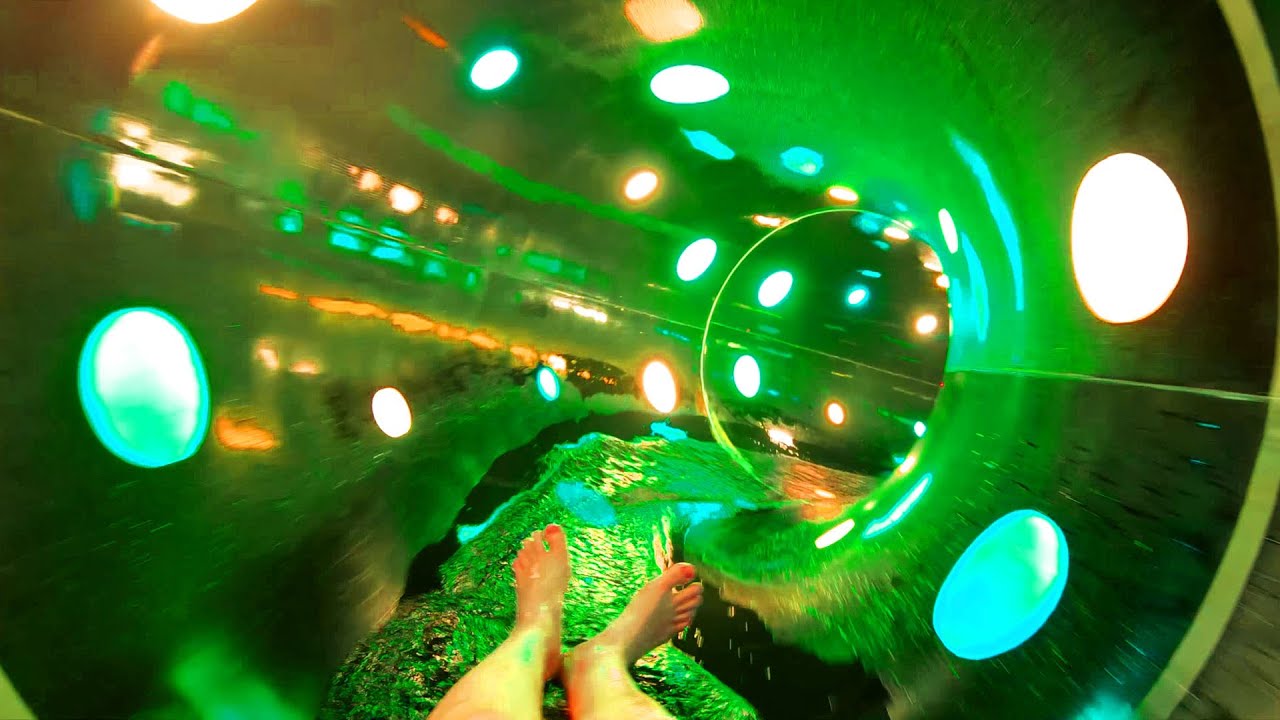 Colorful DOT Waterslide at Terme Čatež Winter Riviera