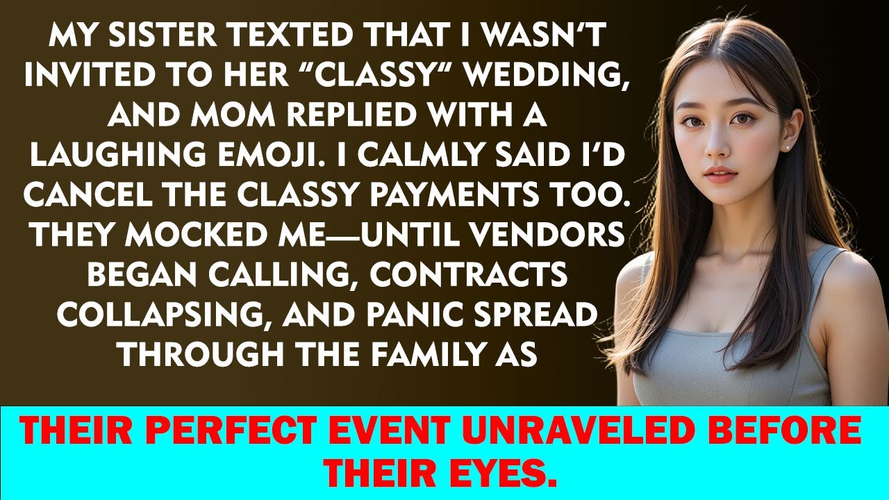 Sister Texted, “You’re Not Invited—It’s Classy.” Mom’s Reaction Shocked Me