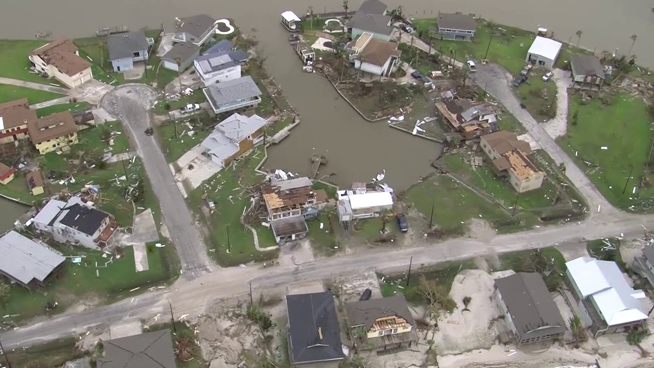 Aerial Footage Shows Hurricane Harvey Aftermath in Rockport