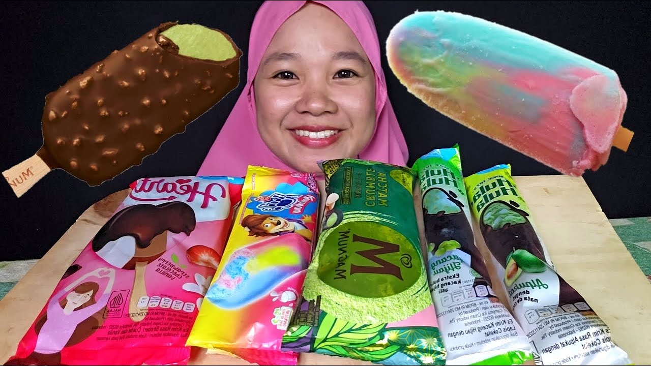 ASMR ES KRIM RAINBOW, MAGNUM MATCHA, HEART, HULA-HULA AVOCADO, KACANG HIJAU 🍦ASMR ICE CREAM🩷🩷💚💚