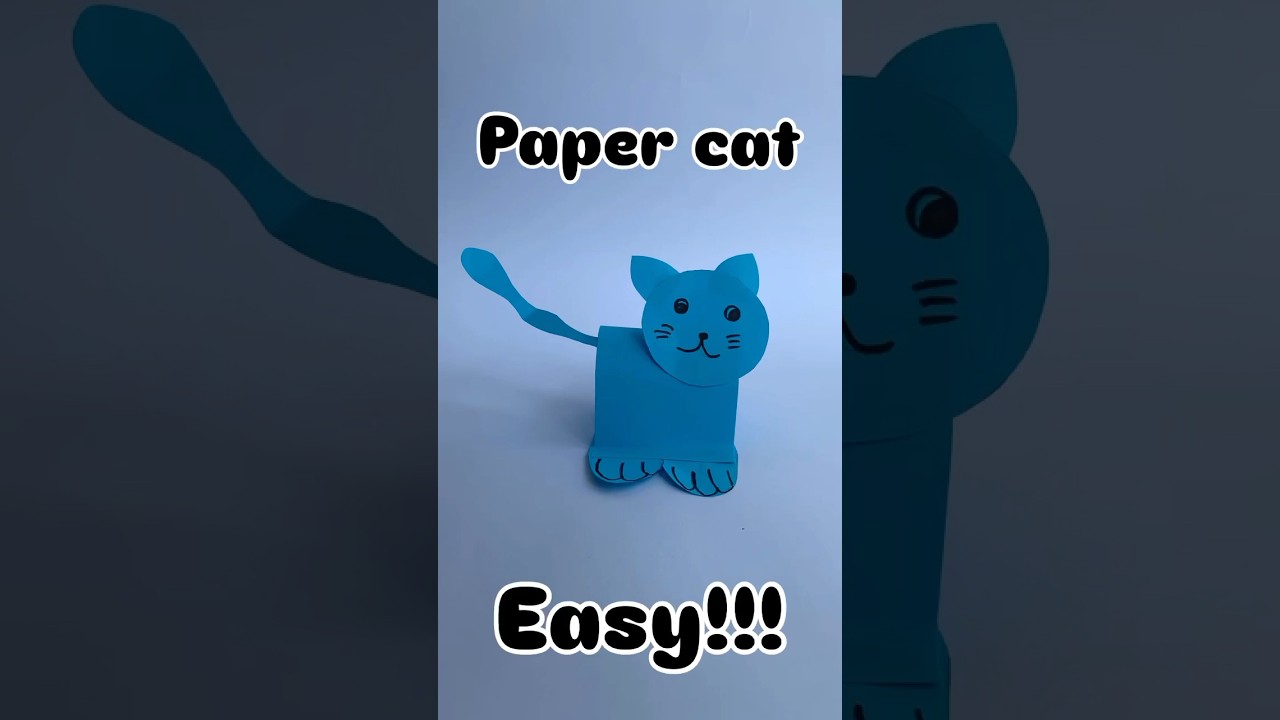 How to make very easy paper cat craft| easy paper cat craft ideas for kids #craft #diy