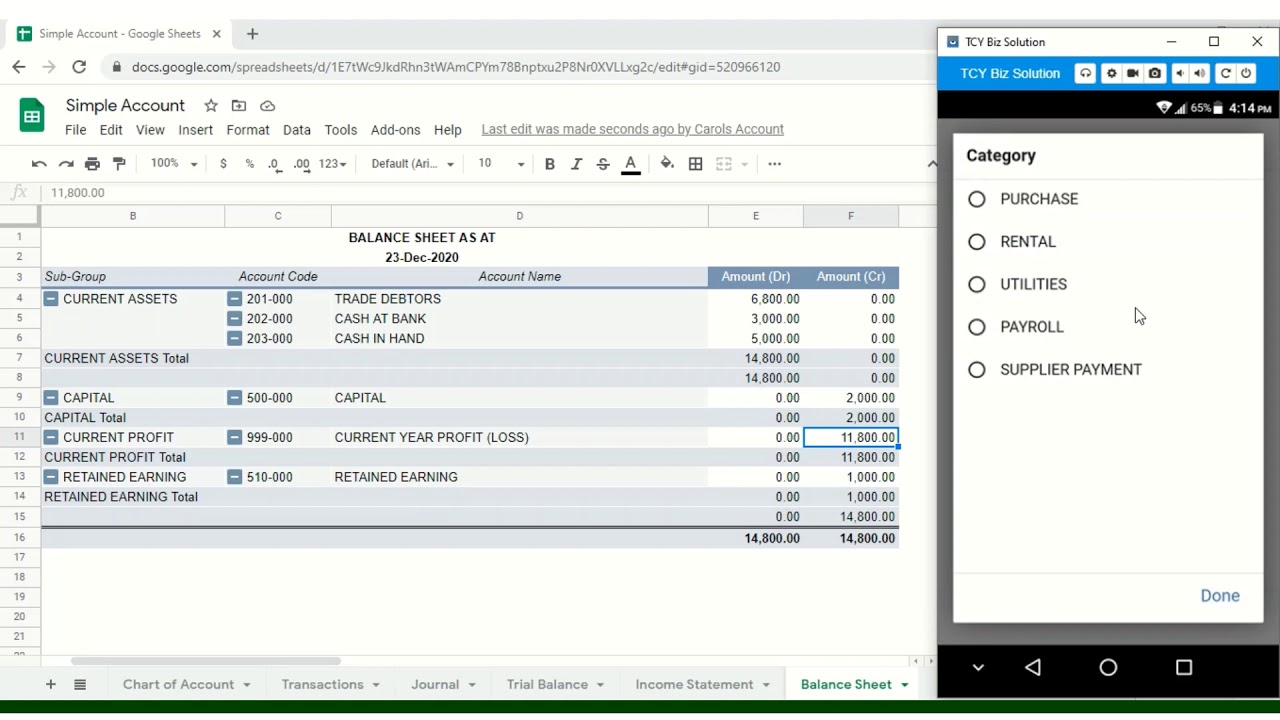 Turn your Google Sheets into Mobile Accounting Apps