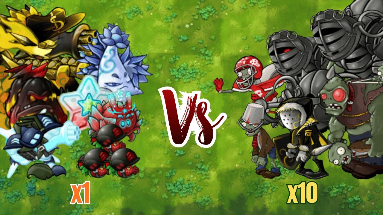 PvZ Fusion 3.4 Challenge! - 1 Plant Fusion VS x10 Zombies - Who Will Win?
