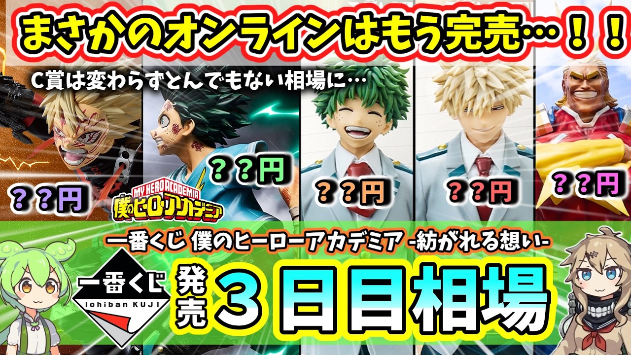 【３日目相場】一番くじ ヒロアカ 僕のヒーローアカデミア  紡がれる想い  相場 フィギュア