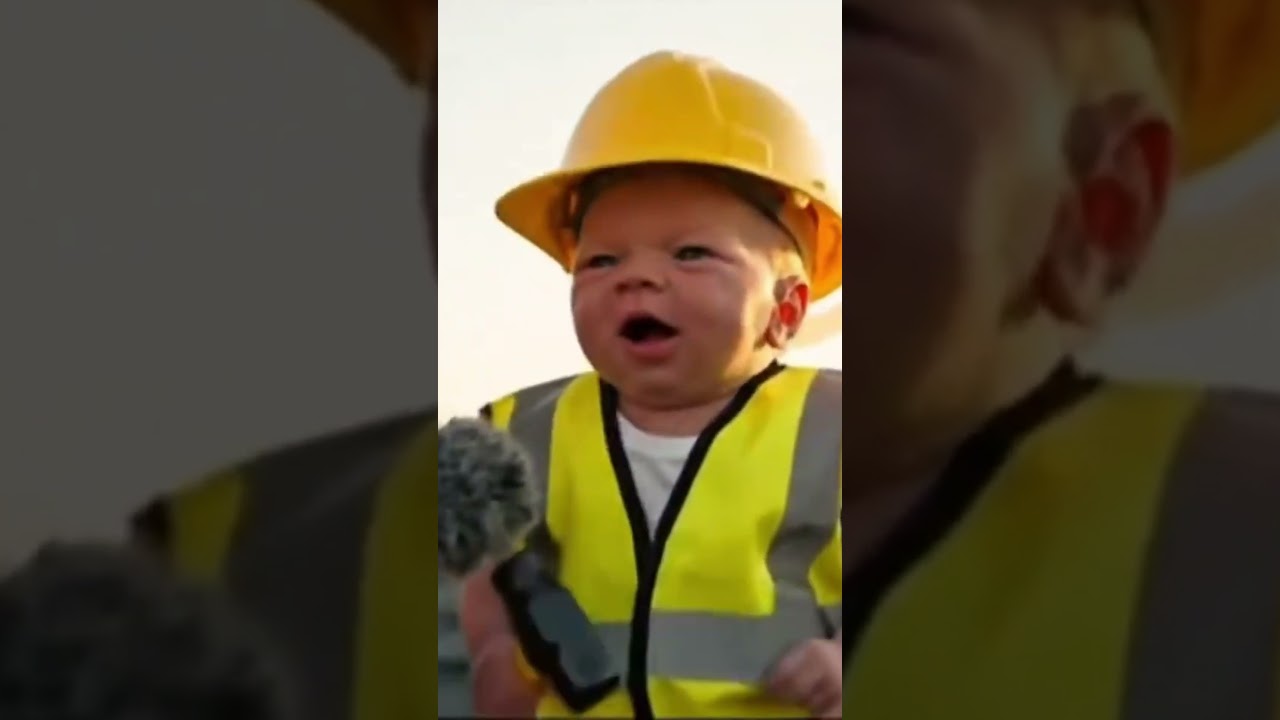 Working baby👷&zwj;♂️ 😩 #ai #funny #shorts #comedy #baby #tuitionfees #veo3