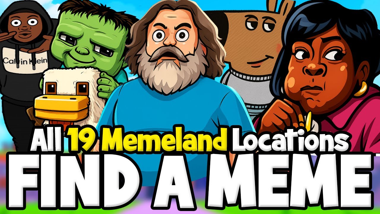 ALL 19 Find A Meme Locations!  (MEMELAND MAP) | Roblox Find a Meme FULL GUIDE