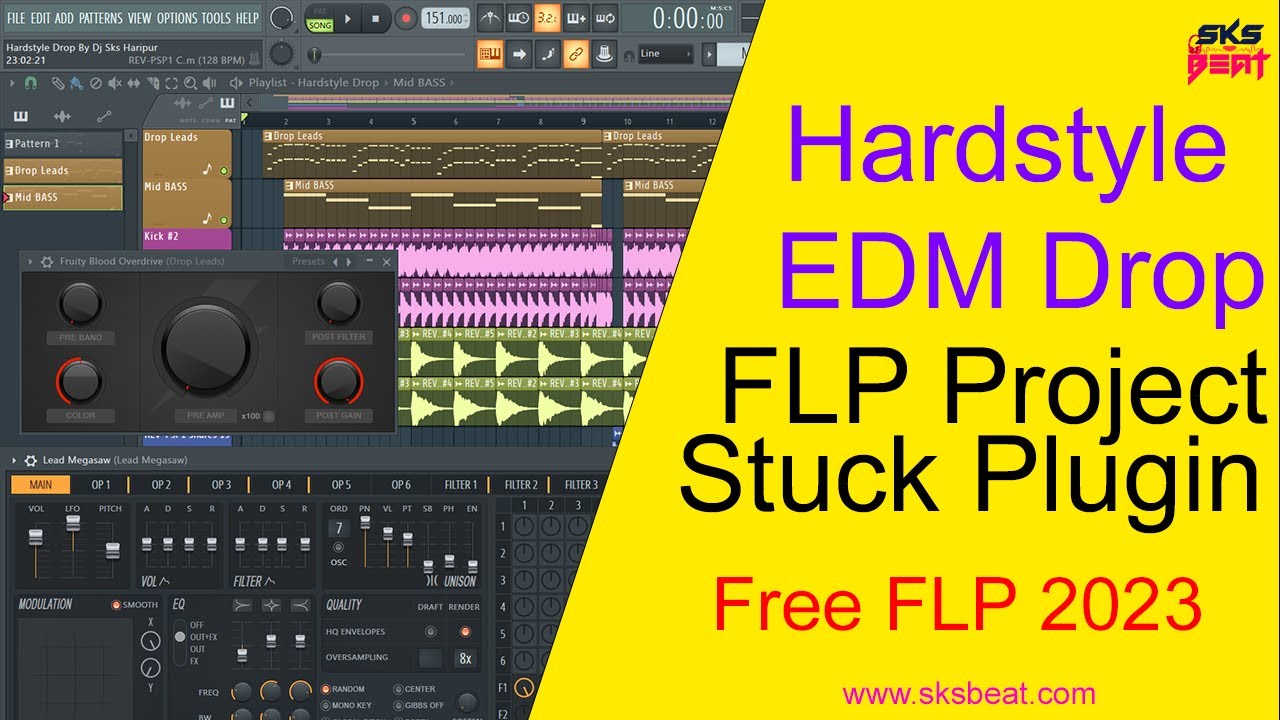 Hardstyle EDM Drop 2023 FLP Project Free Download | Stuck Plugin | How To Maka A Hardstyle EDM Drop