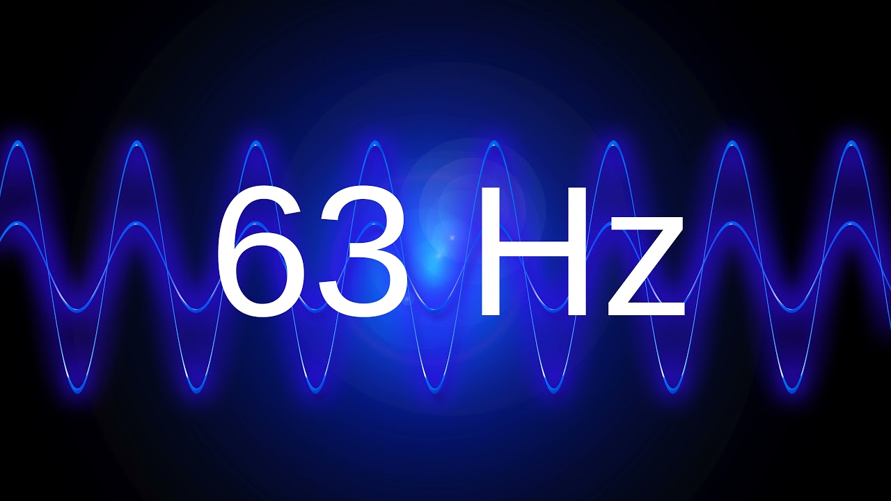 63 Hz clean pure sine wave BASS TEST TONE frequency