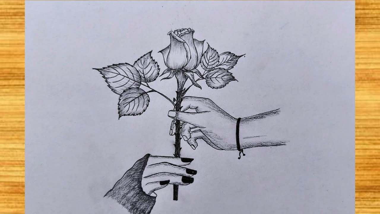 Rose Day Special Drawing | Easy Rose Day Pencil Sketch | Rose Day Art new 2026