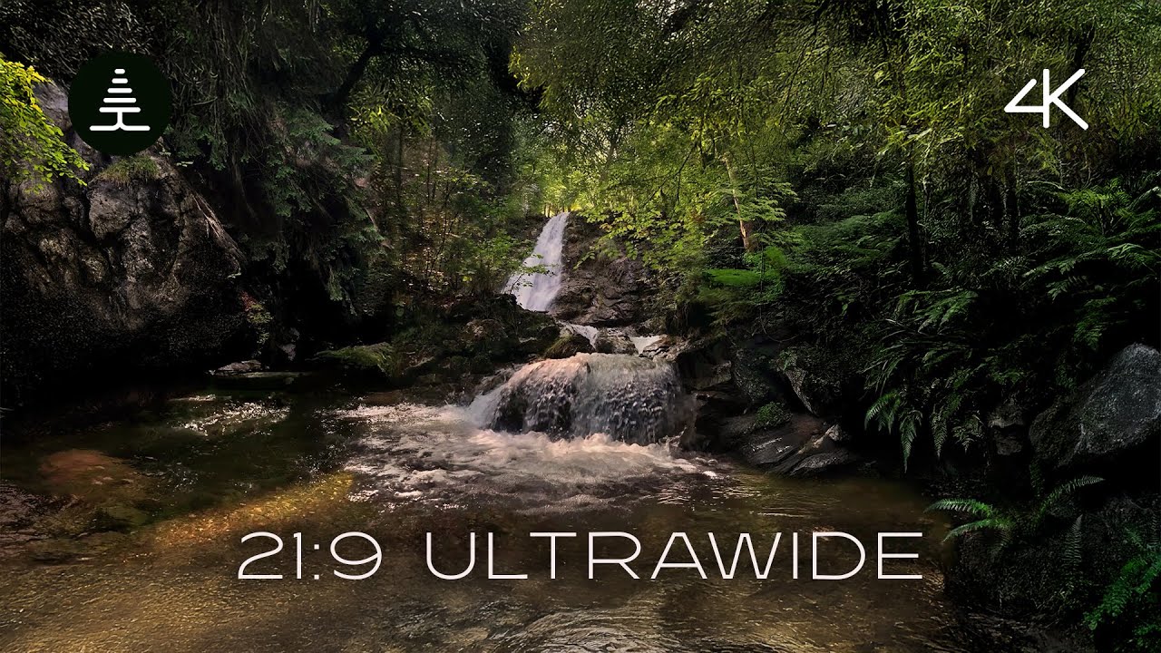 21:9 Ultrawide 4K Jungle Waterfall &ndash; Relaxing Nature Sounds for Ultimate Calm