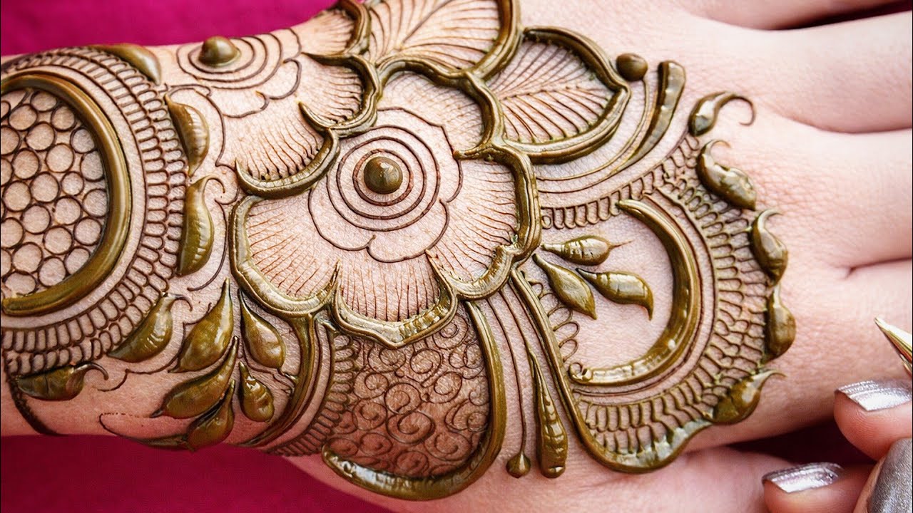 Latest Dubai Gulf Mehndi Design 💫 Bold Arabic Floral Pattern | Royal Hand Art 🌿 #GulfMehndi