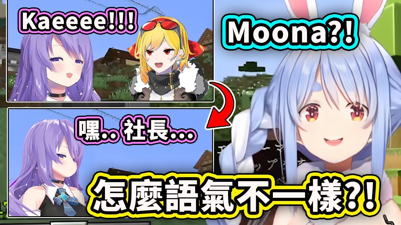 當佩克拉看到mOOna 跟自己和Kaela打招呼的語氣方式截然不同時的反應【兔田佩克拉】【Hololive 中文精華】