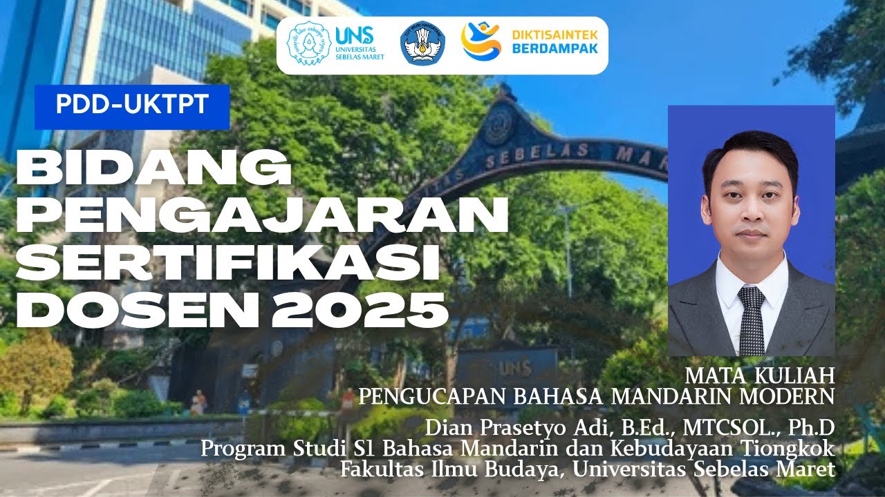 PDD-UKTPT Serdos 2025 | Bidang Pengajaran | Dian Prasetyo Adi, B.Ed., MTCSOL., Ph.D