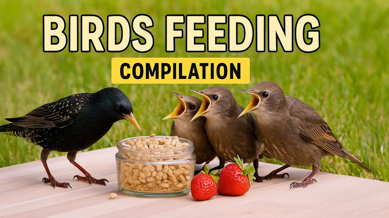 Funny and Adorable Birds Feeding Compilation  Backyard Moments