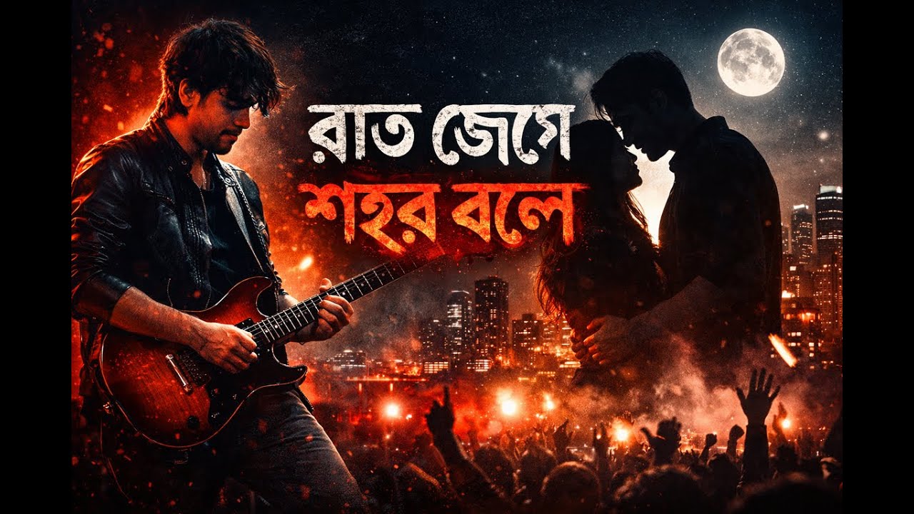 রাত জেগে শহর বলে | Bangla Romantic Rock Song | Emotional Rock Band Music 2026