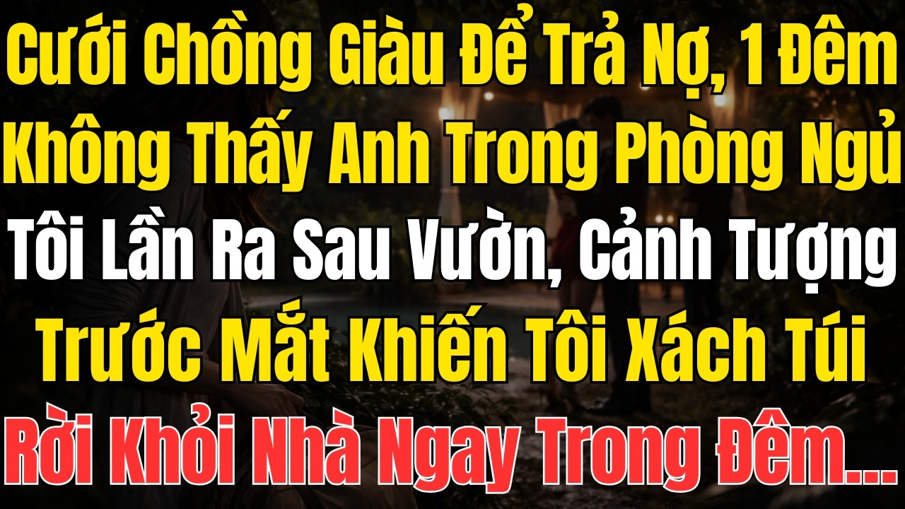 Cưới Chồng Giàu Để Trả Nợ, Một Đêm Không Thấy Anh Trong Phòng Ngủ, Tôi Lần Ra Sau Vườn… Cảnh Tượng