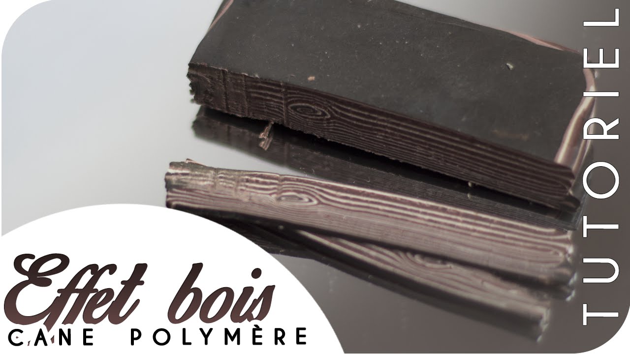 ▸ TUTO FIMO.┃PLANCHE DE BOIS. Cane polymère.