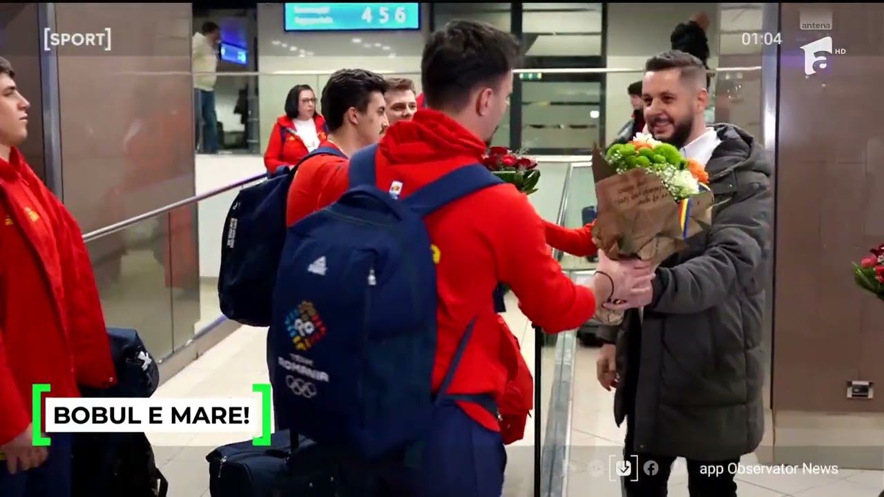 Jurnal Antena Sport | Băieţii de la bob au fost primiţi acasă cu flori şi aplauze, după JO de iarnă