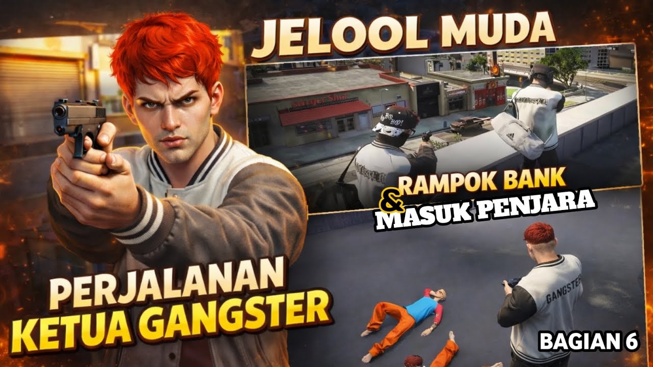 PERJALANAN KETUA GANGSTER!! JELOOL MUDA #6 - GTA V ROLEPLAYE INDONESIA