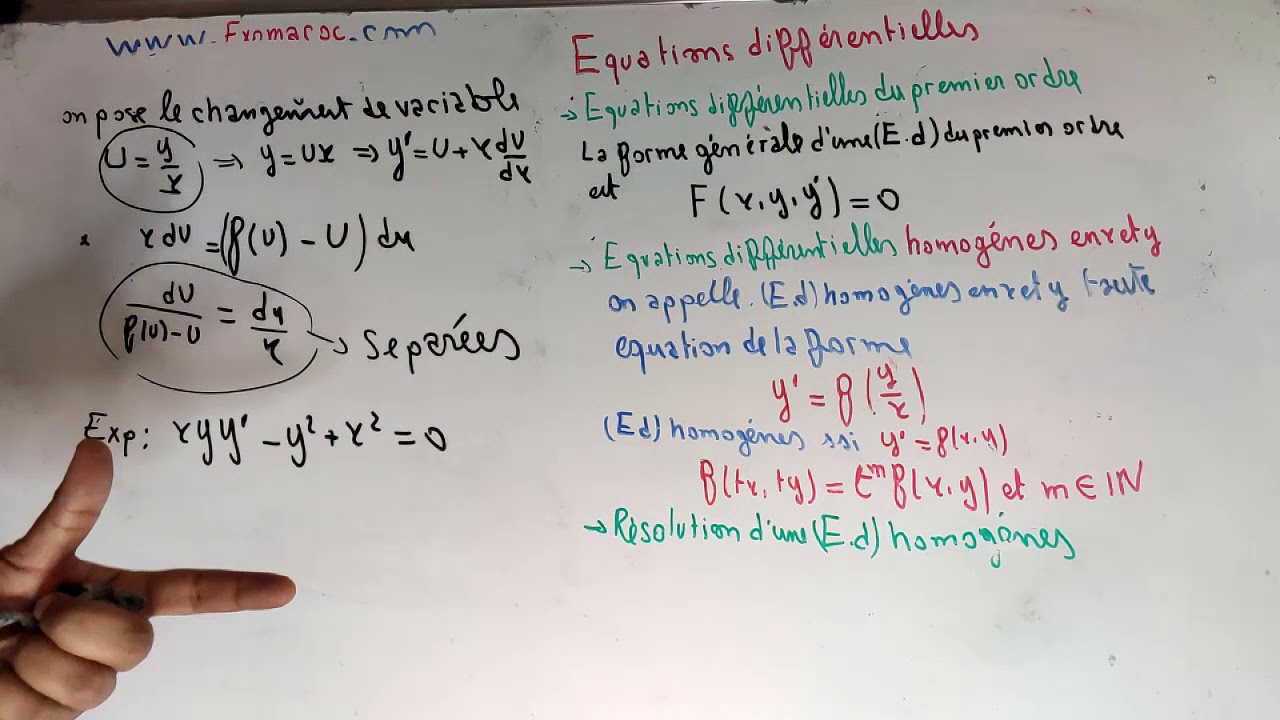 Équations différentielles homogènes - partie 3