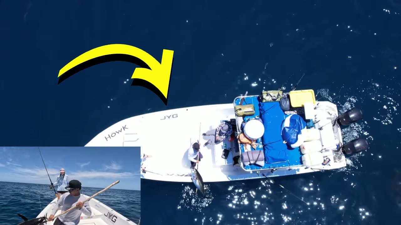 El poder del JYG Pro SWYM: Drone capta increíble captura de PEZ GIGANTE