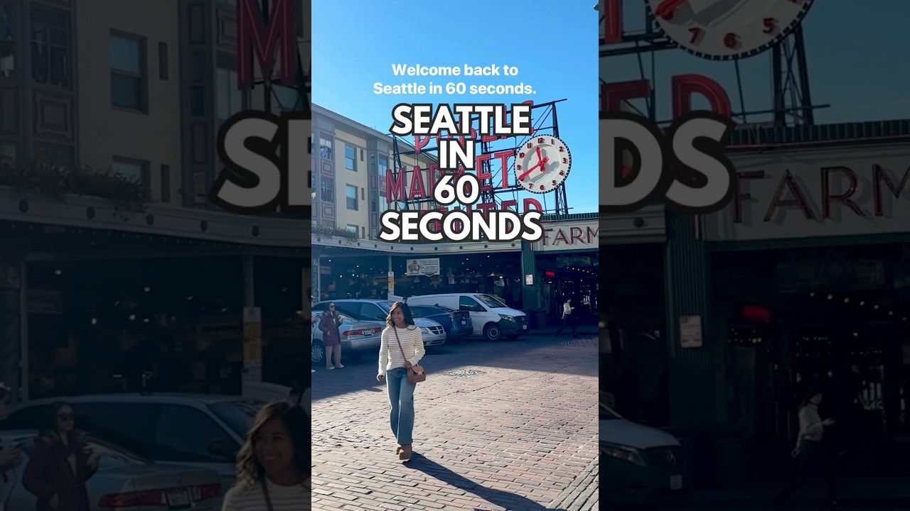 Pike Place Market, Downtown Seattle, Seattle in 60 seconds #downtownseattle #seattle #pnw #pnwlife