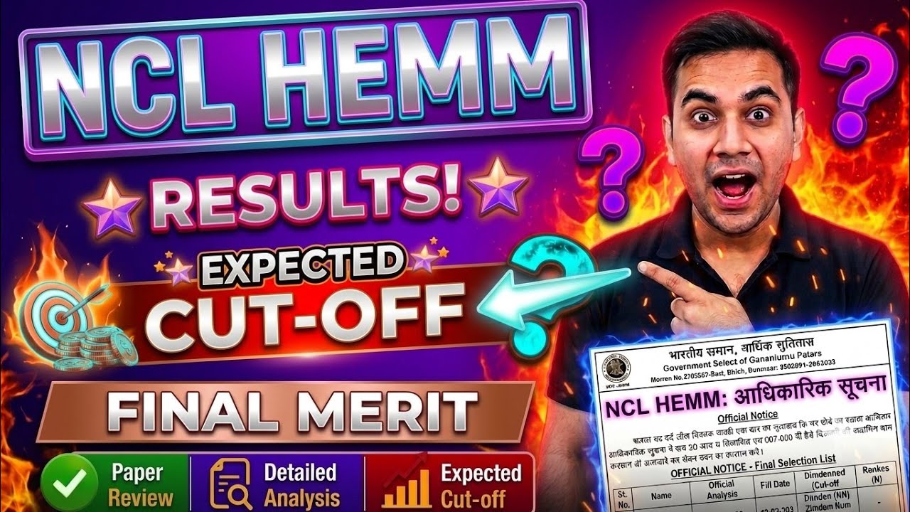 NCL HEMM Operator Expected Cut Off 2026 🔴 Result: What Will Be the Safe Score? | NCL Answer Key A...