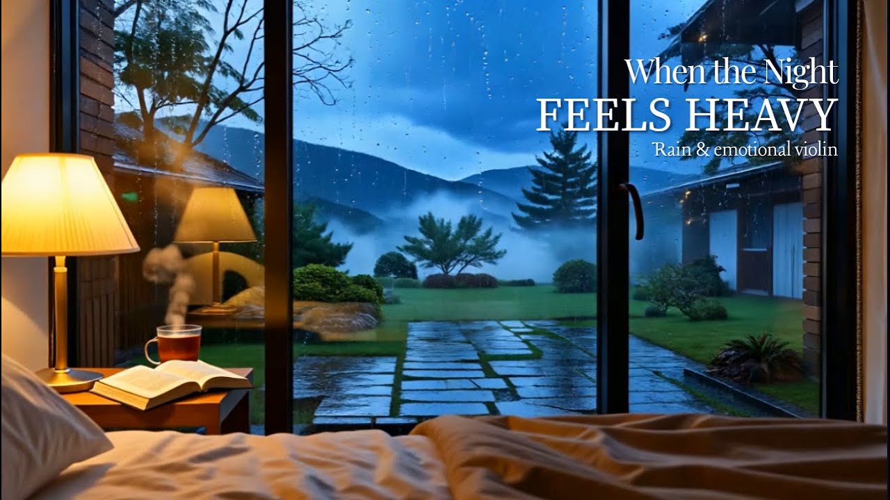 Sad Violin Instrumental on a Rainy Night | Emotional Relaxing Music