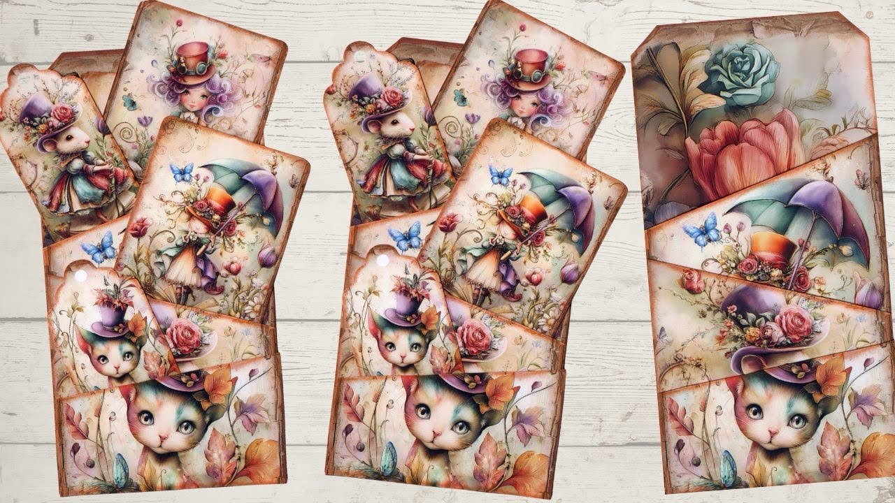 How to Make a Magical Wonderland Pocket Tag 🐇✨ | Junk Journal Tutorial 
