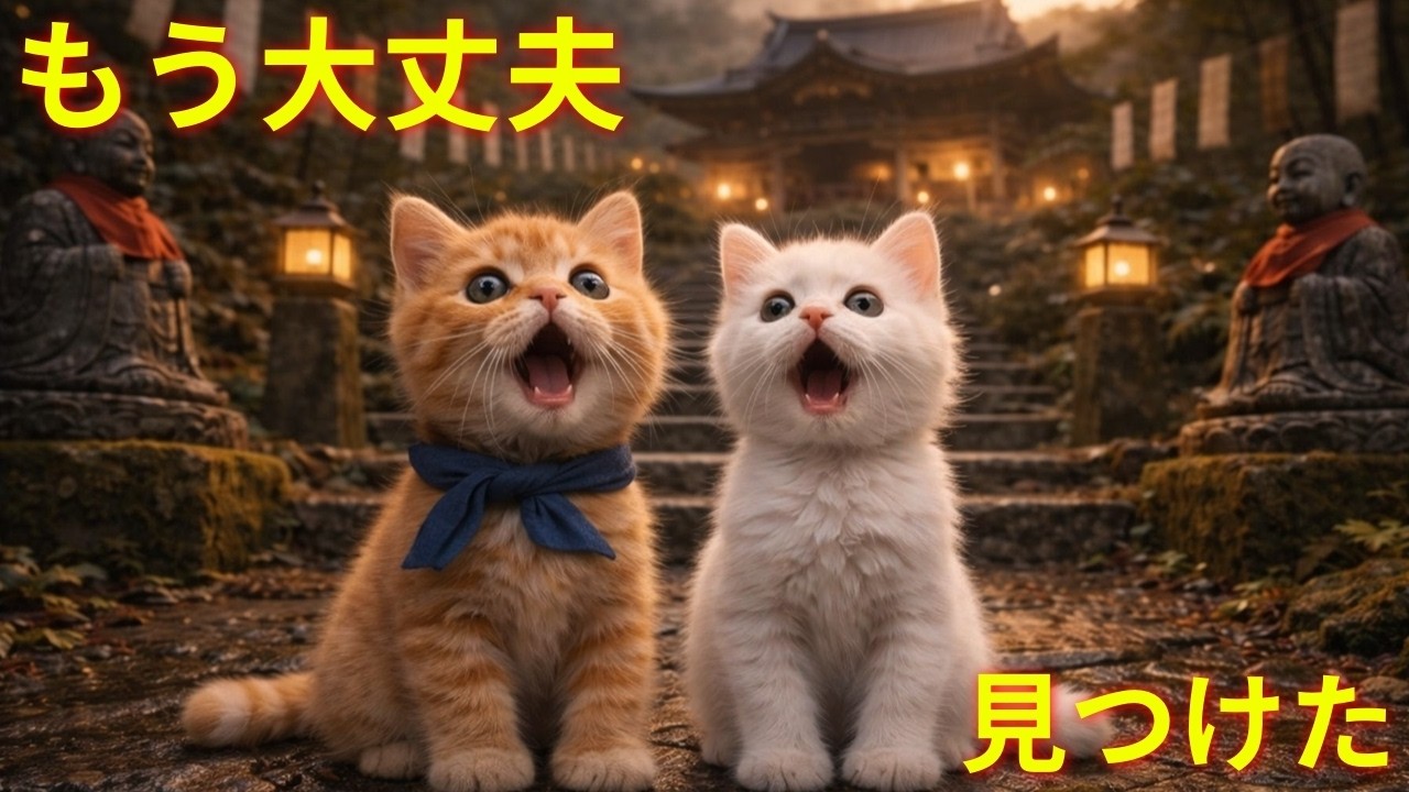 【ももたろ 家族】迷子の子猫を救った嵐の夜と静かな神社の暮らし