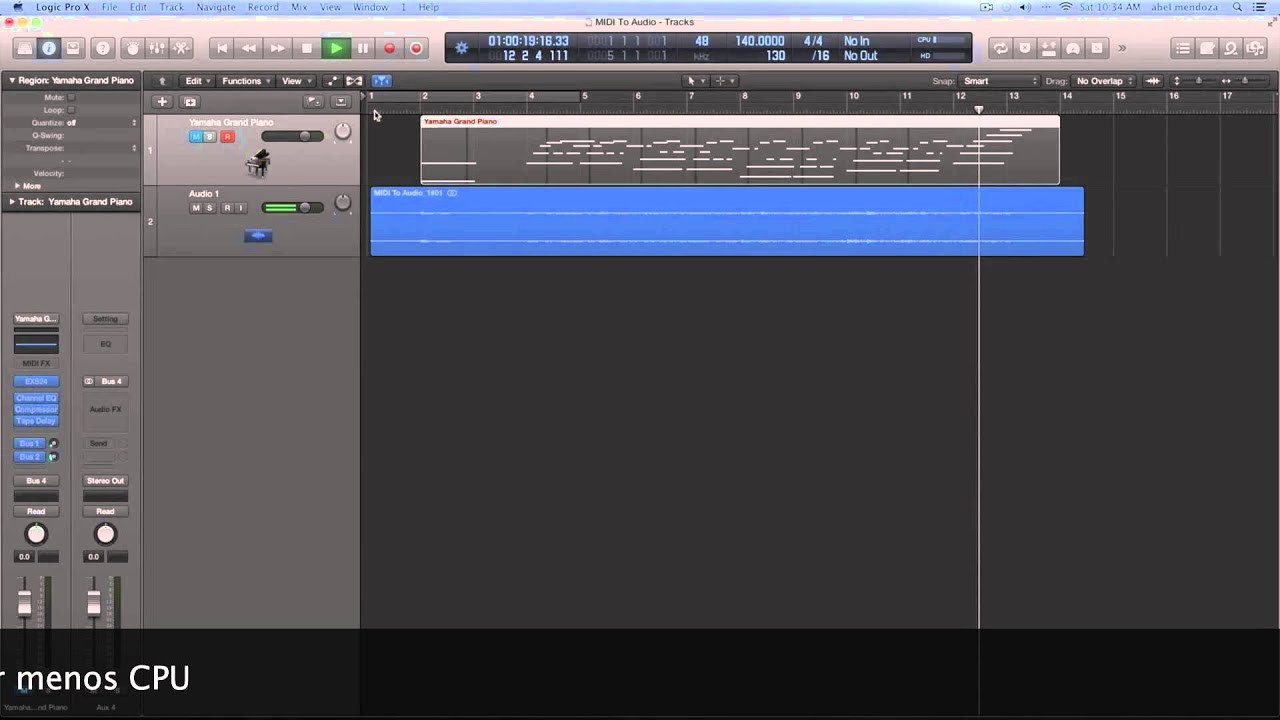 Como Convertir MIDI A Audio - Logic Pro X